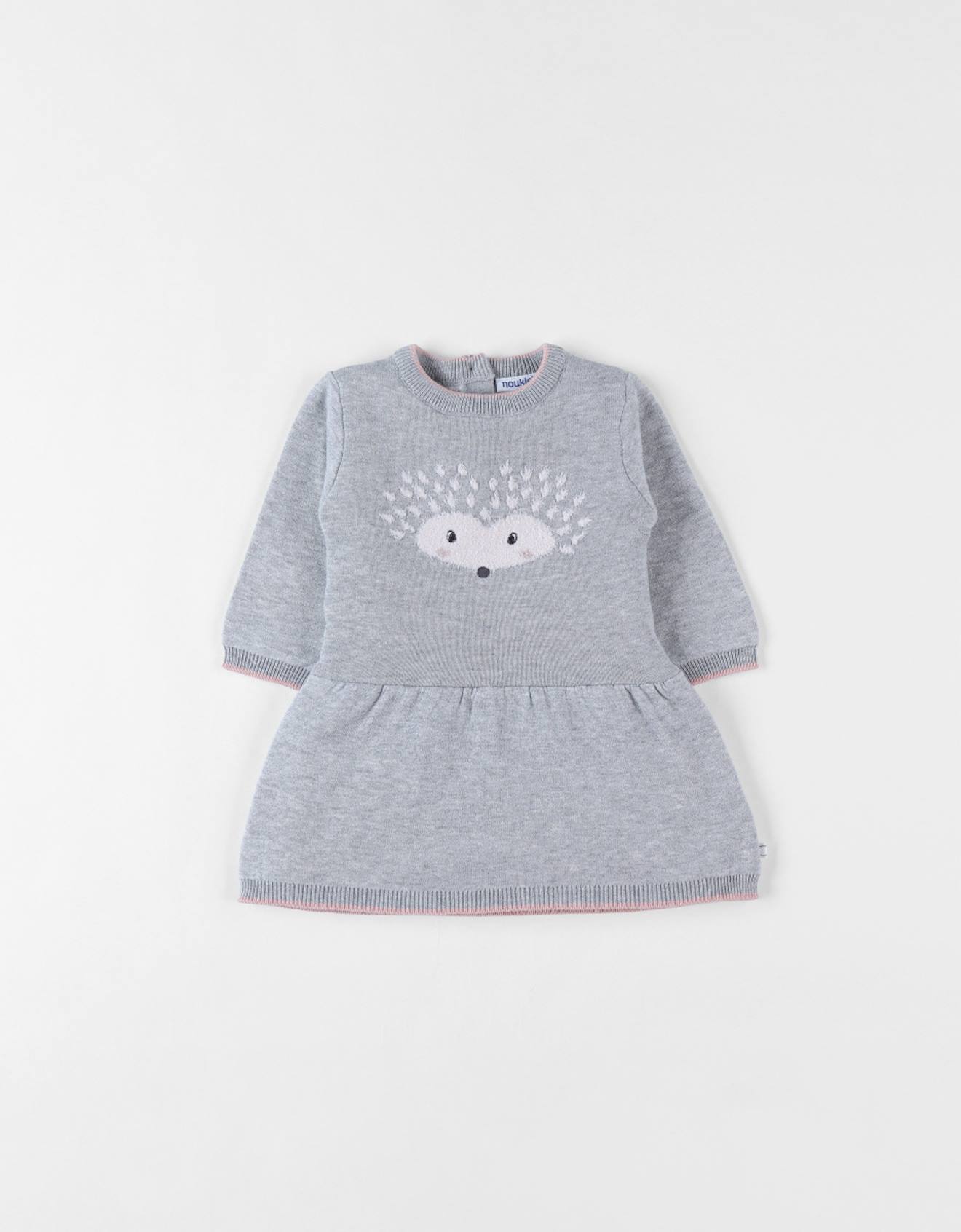 Robe En Tricot Gris