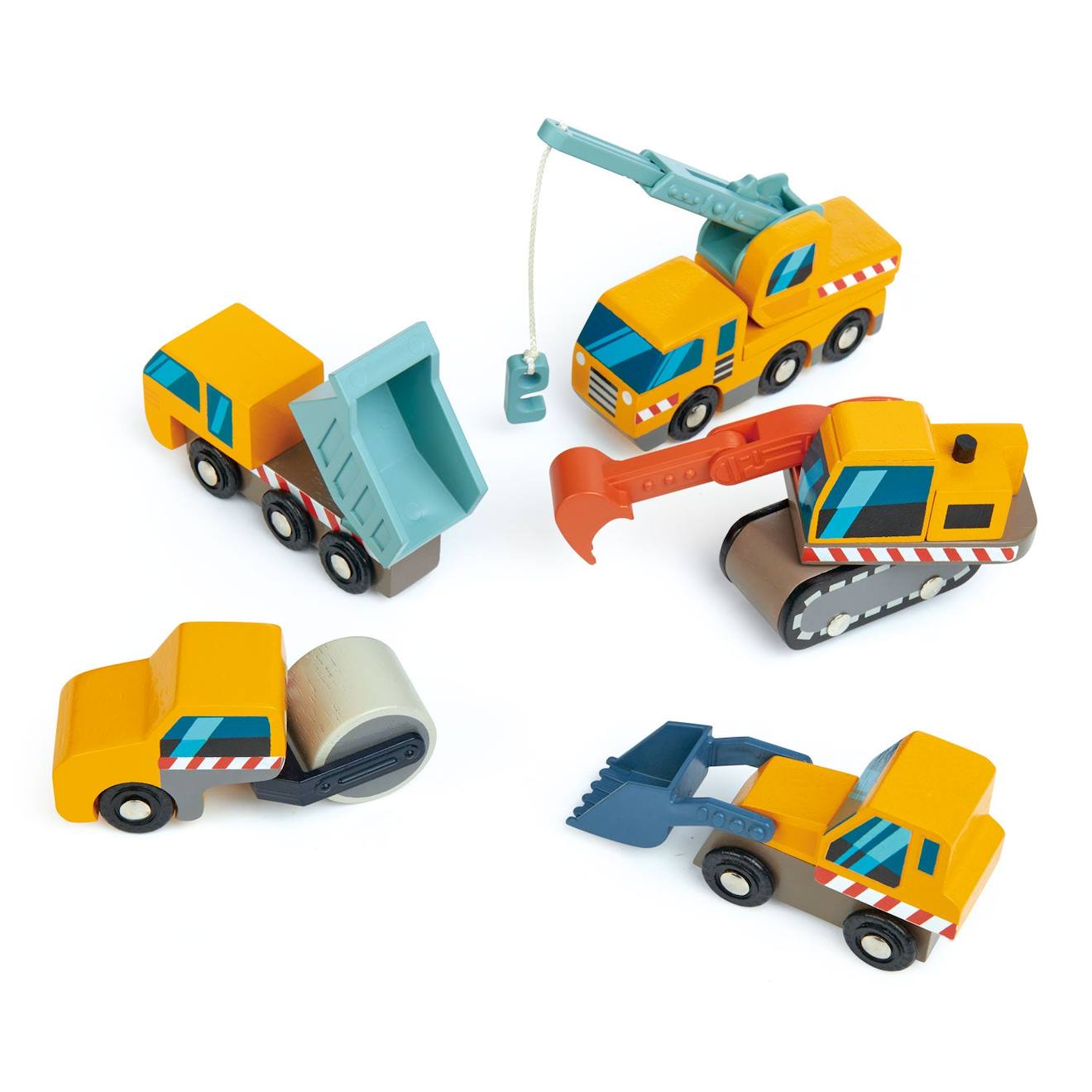Set Véhicules De Chantier Jaune