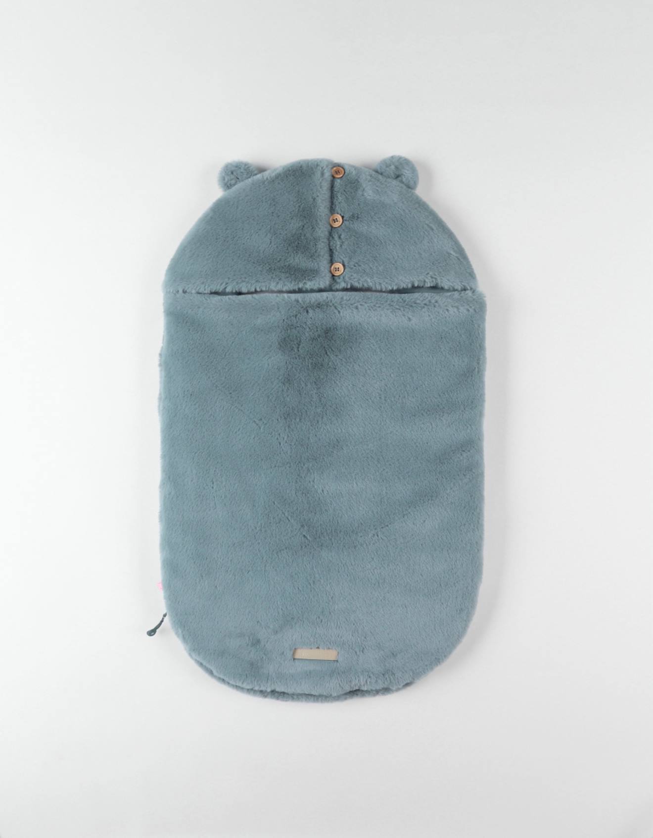 Nid D'ange été Vertbaudet - Gaze De Coton Bleu Grisé - Naissance à 6 Mois - Avec Capuche