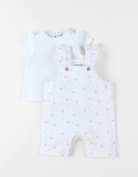 Bébé-Ensemble-Ensemble salopette avec t-shirt coton