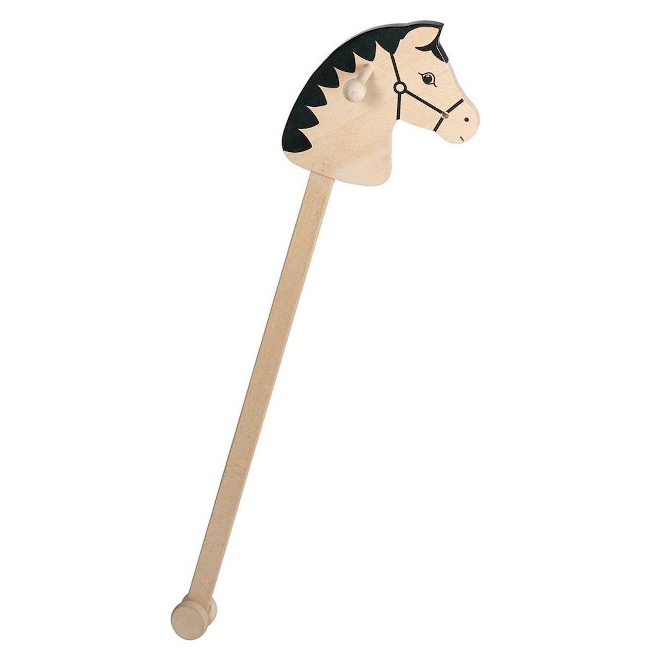 Callu Cheval Bâton En Bois Beige