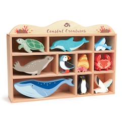 Jouet-Set animaux marins en bois