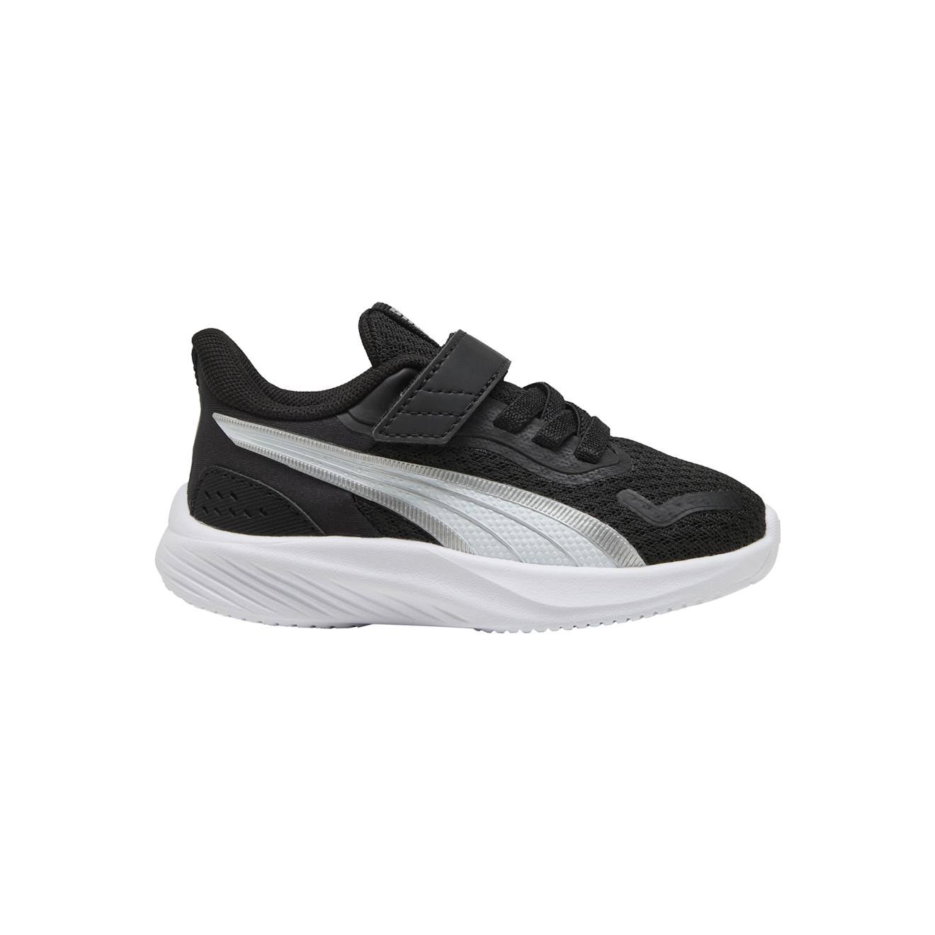 Puma - Baskets Basses À Scratch Noir Blanc Argent