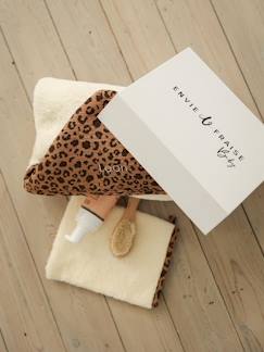 -Coffret cadeau naissance cape de bain et gant de toilette personnalisable