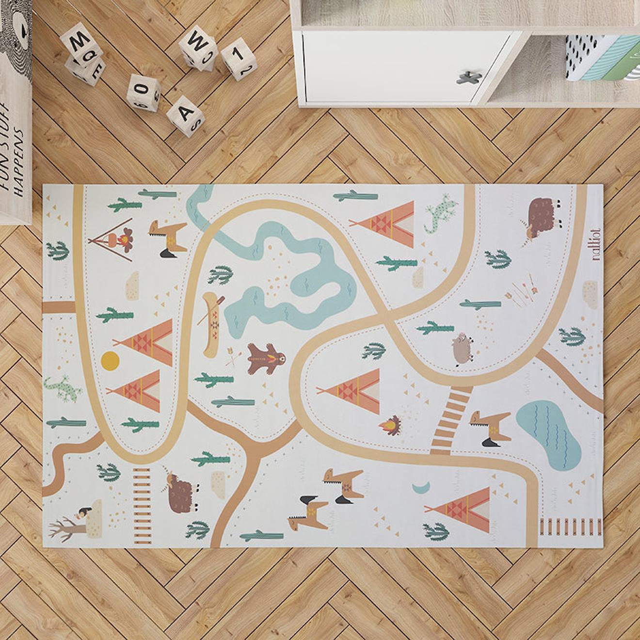 Tapis De Jeu Vinyle Recyclable Super Western Multicolore