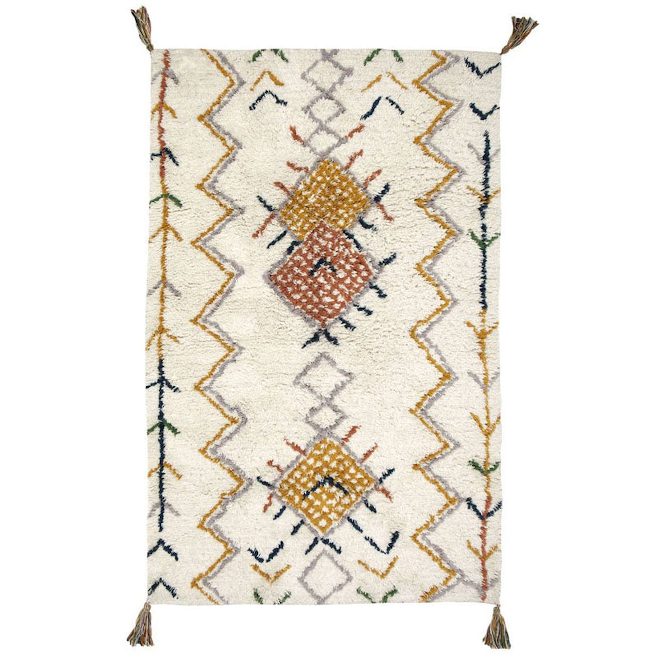 Nattiot - Trishna Tapis Enfant Coton Lavable Style Berbère Multicolore
