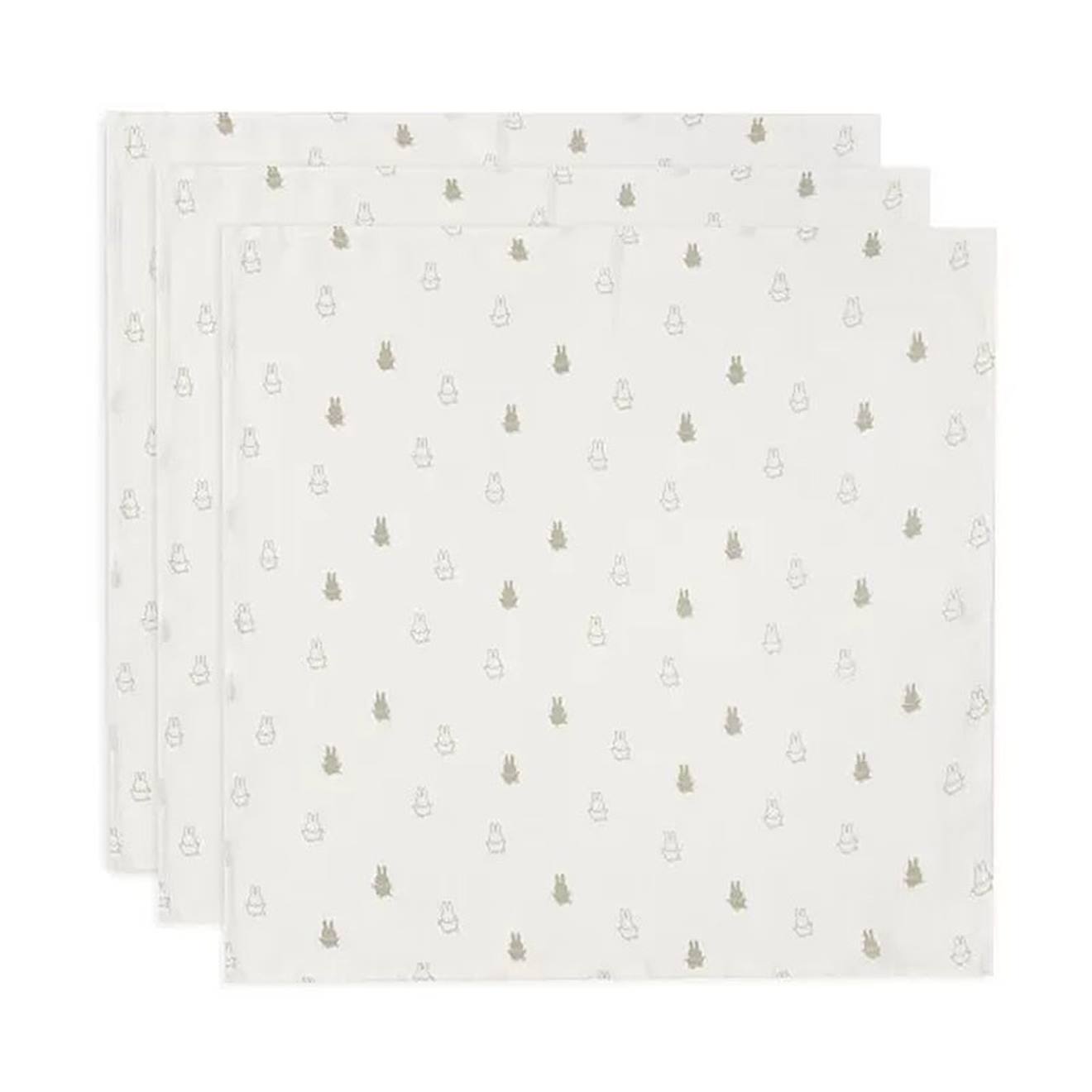 Lange Small Happy Miffy (3 Pcs) En Gaze De Coton Vert
