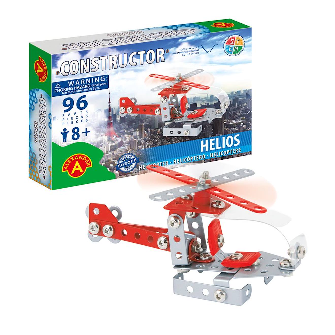 Constructor Helios - Hélicoptère Rouge