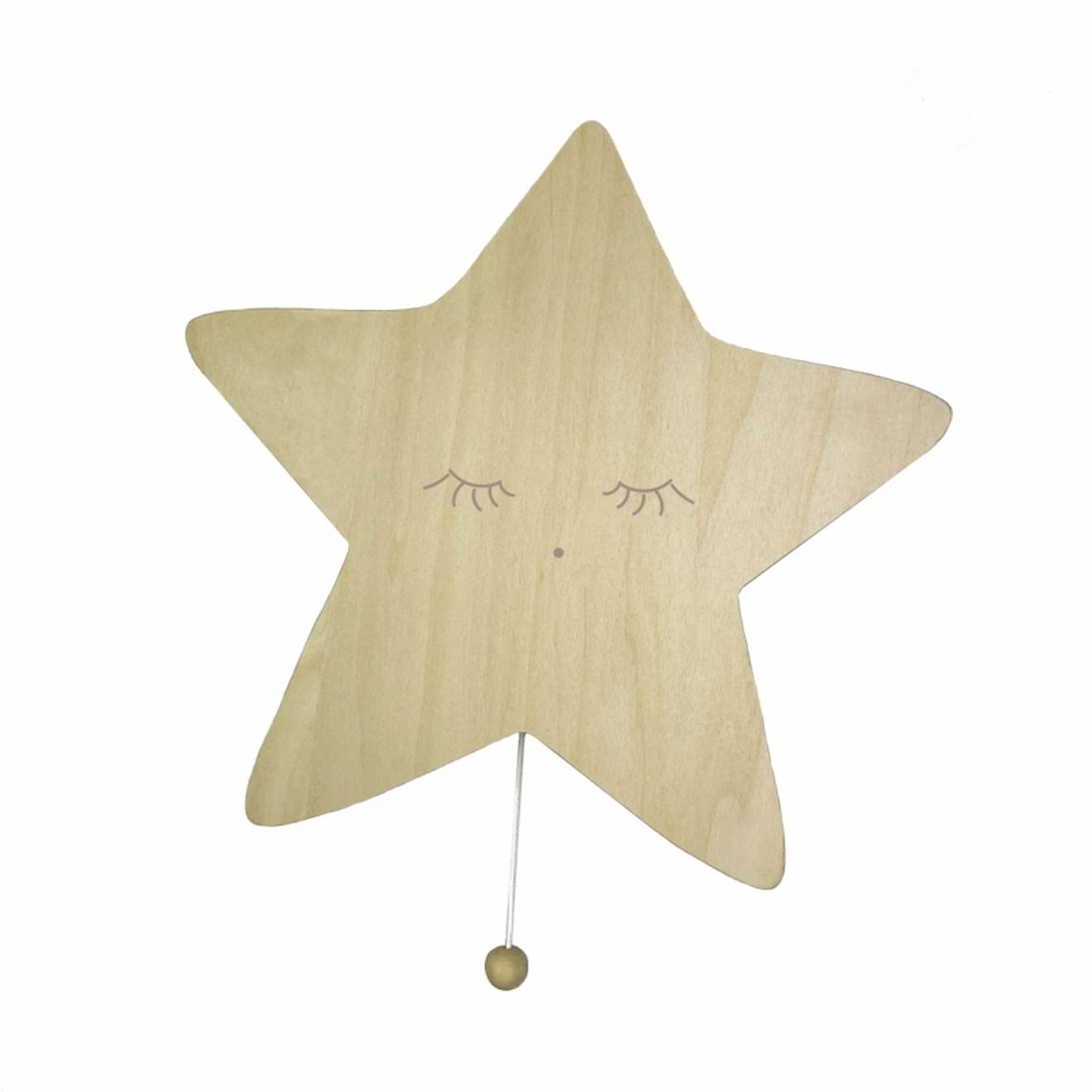 Boite Musicale Murale Etoile Beige