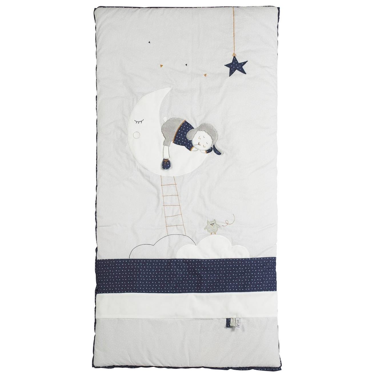 Edredon Pour Lit Bébé En Coton Perle Gris