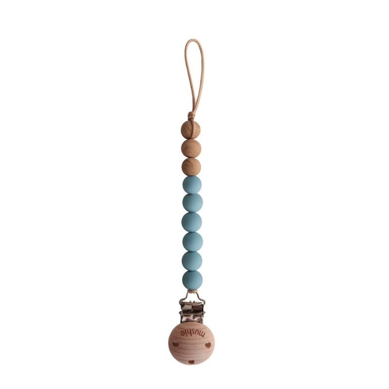 Attache Sucette En Silicone Bleu