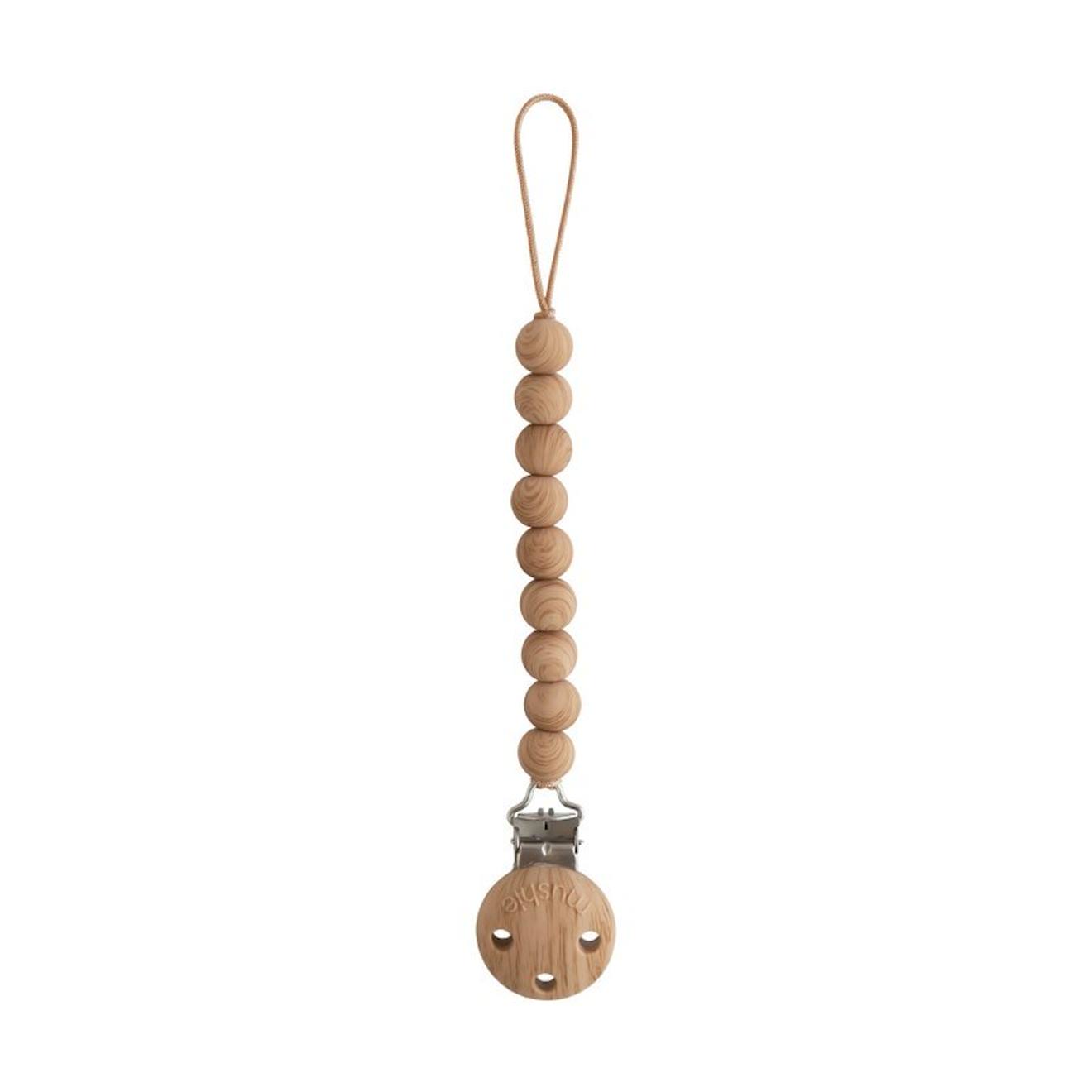Attache Sucette En Silicone Bois (Mushie) - Couverture