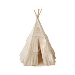 Jouet-Tente tipi boho à volants en coton