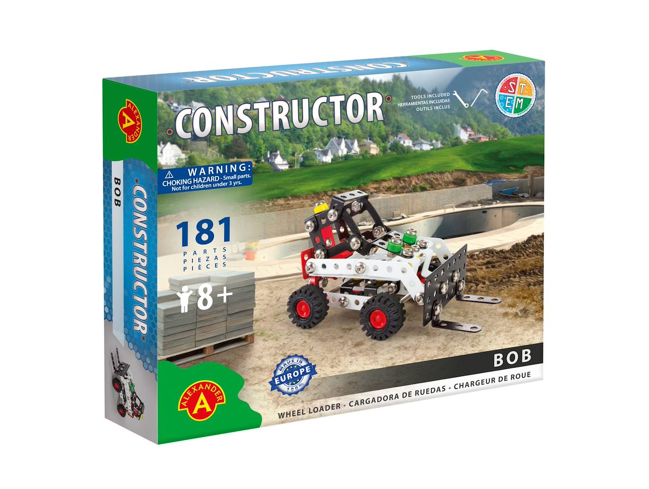 Constructor Bob - Chargeur Sur Roues Blanc