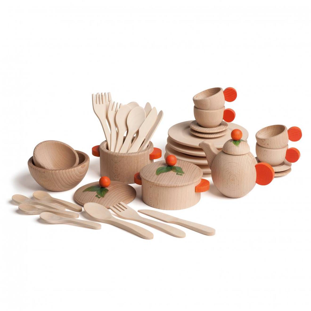 Set De Vaisselle Naturel 36 Pcs Beige