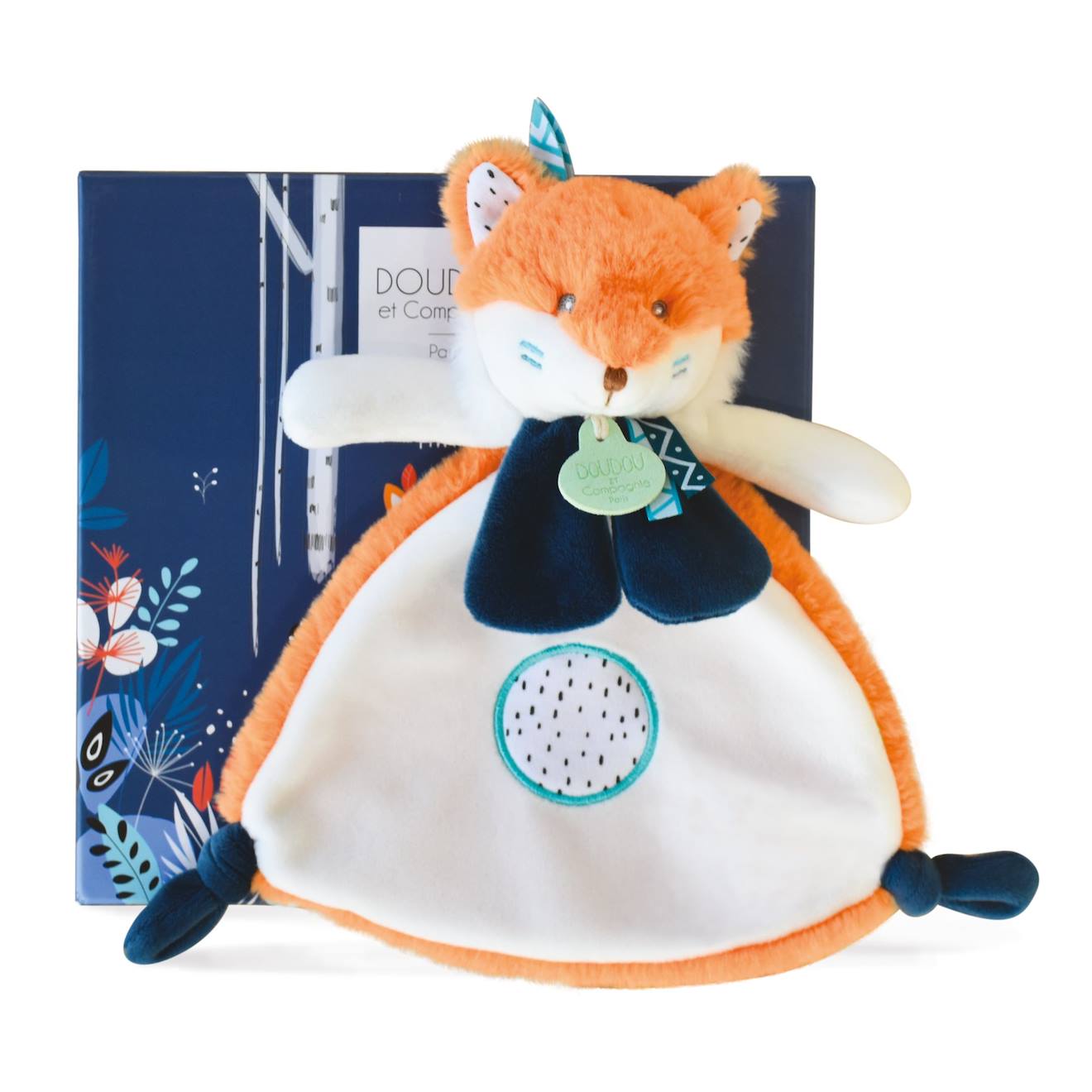 Doudou Renard Tiwipi Orange