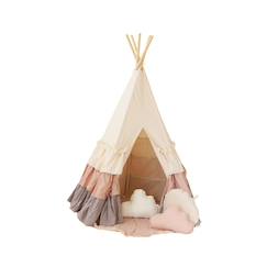 Jouet-Jeux d'imitation-Tente tipi powder frills à volants en lin et coton