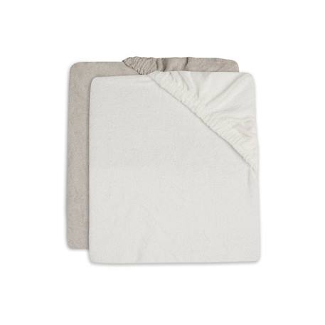 Jollein - Housse Matelas À Langer Éponge (2 Pcs) En Coton Ivoire & Nougat