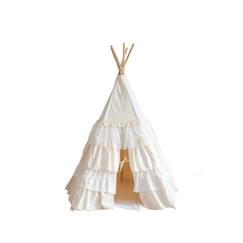 Jouet-Jeux d'imitation-Tente tipi chic avec volants en coton