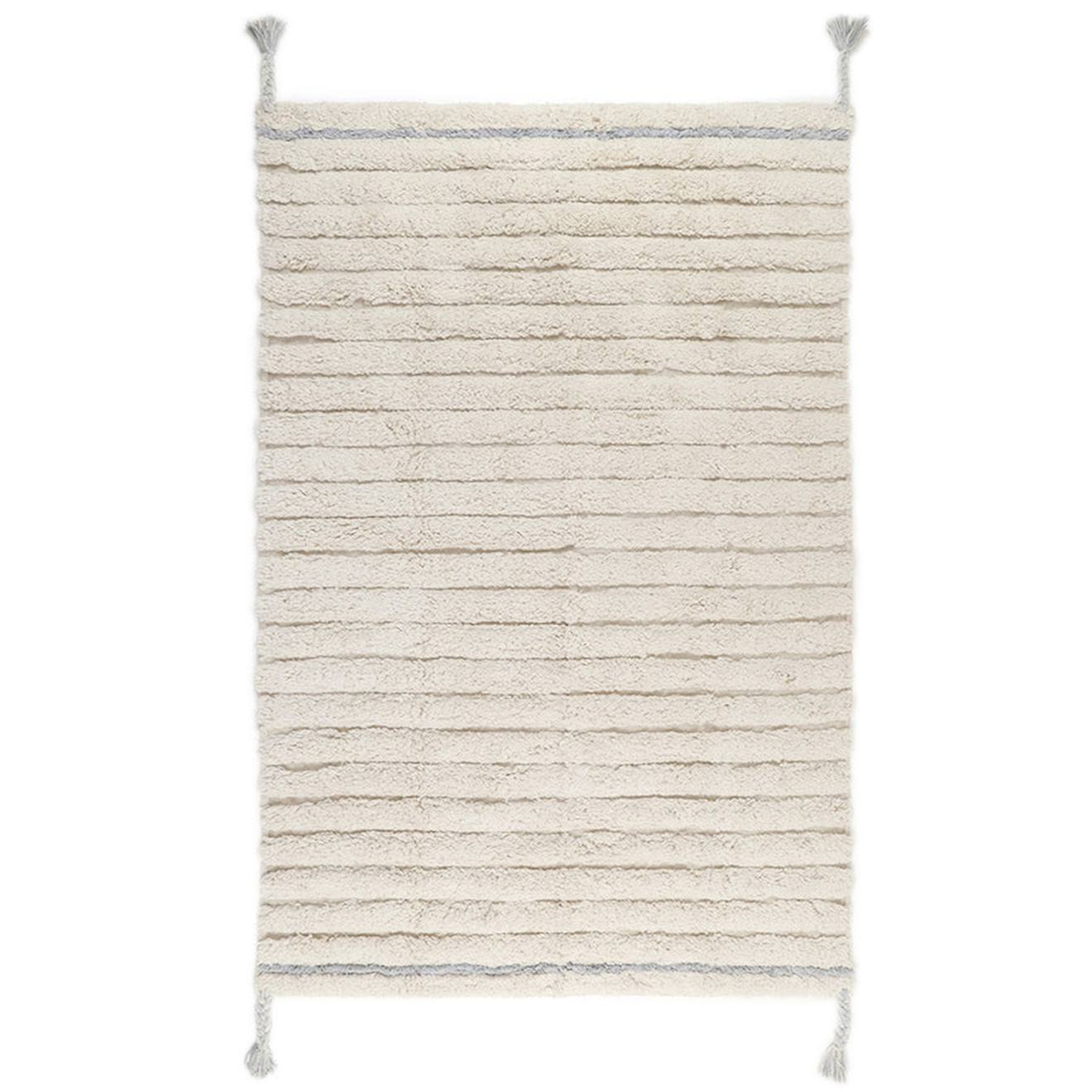 Tapis Chambre Enfant Coton Lavable Dalia Bleu