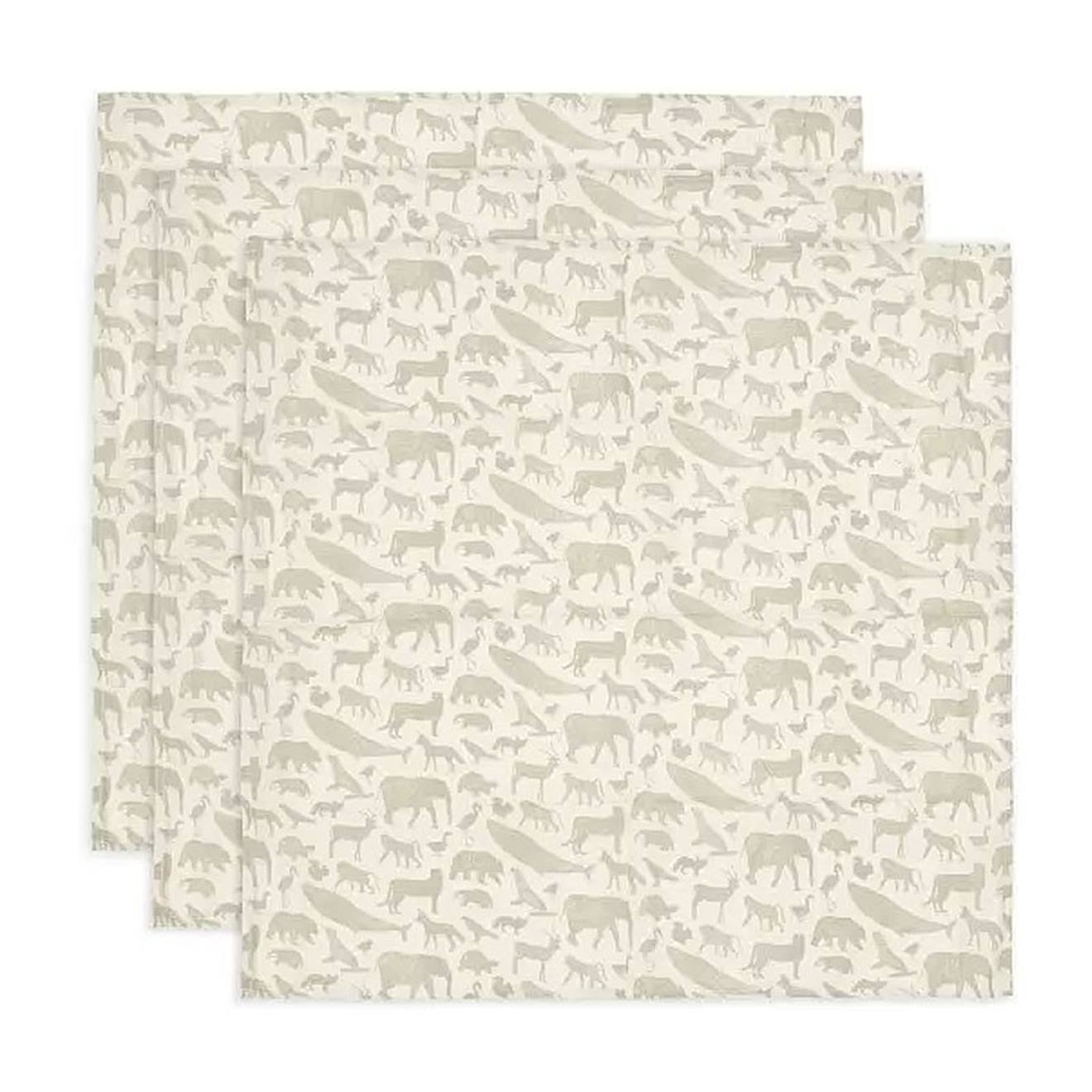Lange Small Animaux (3 Pcs) En Gaze De Coton Vert