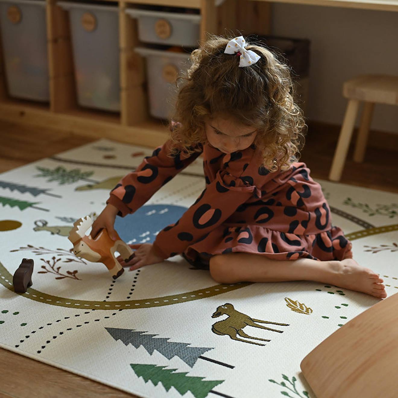 Tapis De Jeu Enfant Indoor & Outdoor Little Forest Multicolore