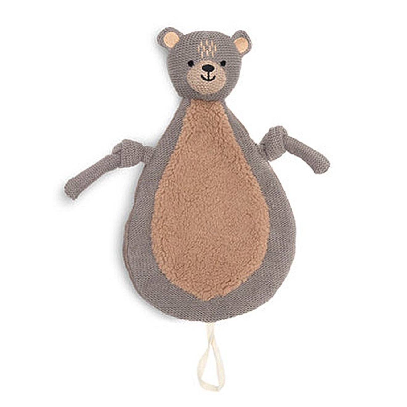 Attache Sucette En Coton Marron Savanne