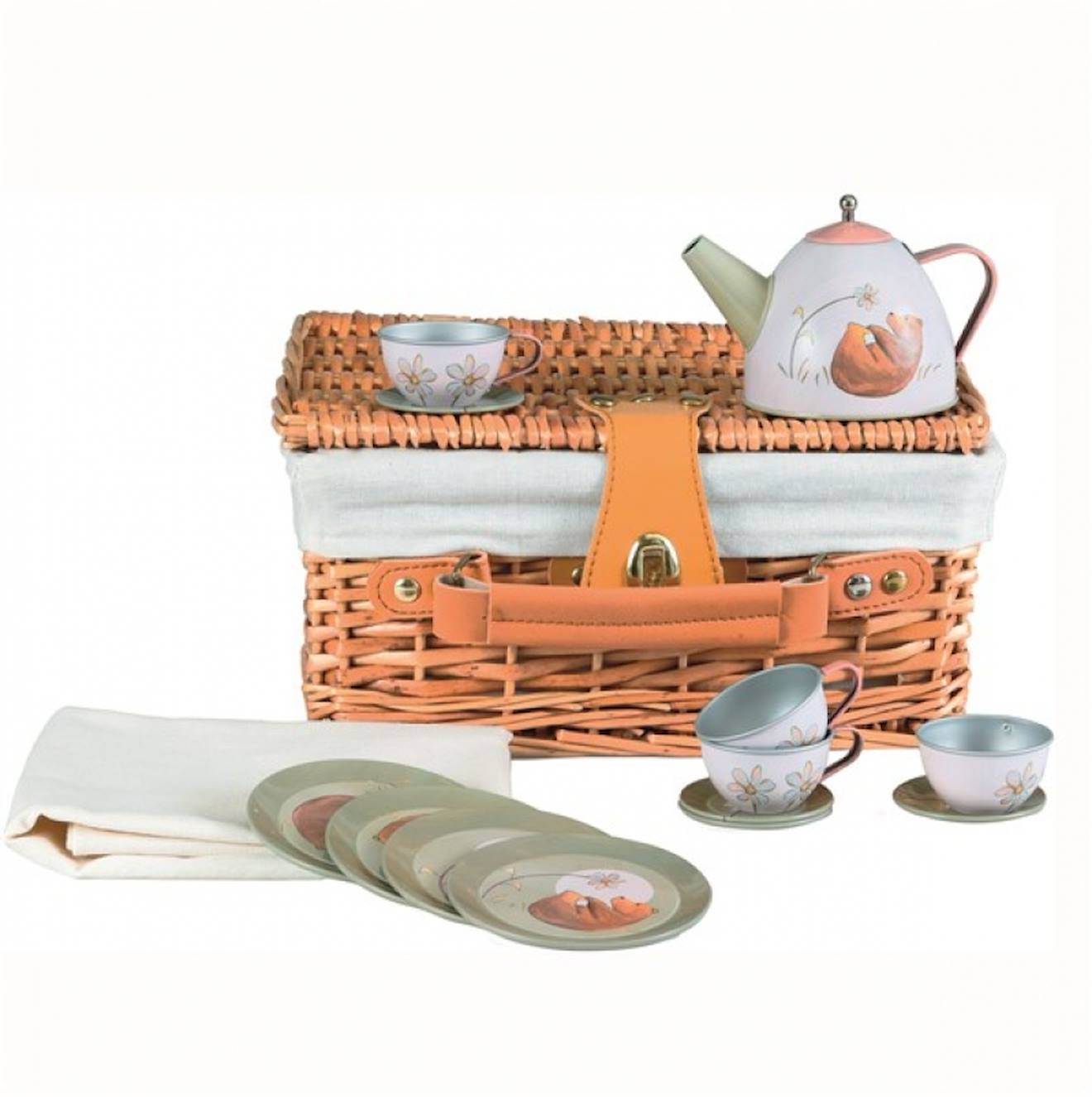 Panier Pique Nique Dinette Forêt Beige