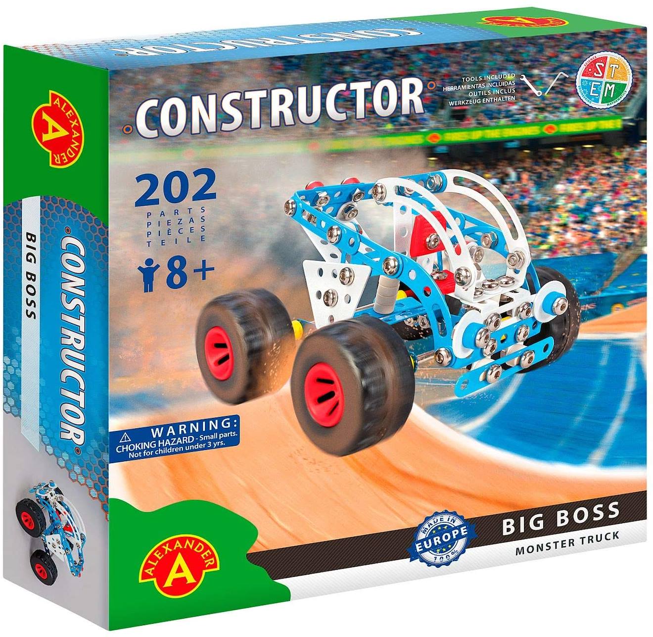 Constructor Big Boss - Monster Truck Bleu