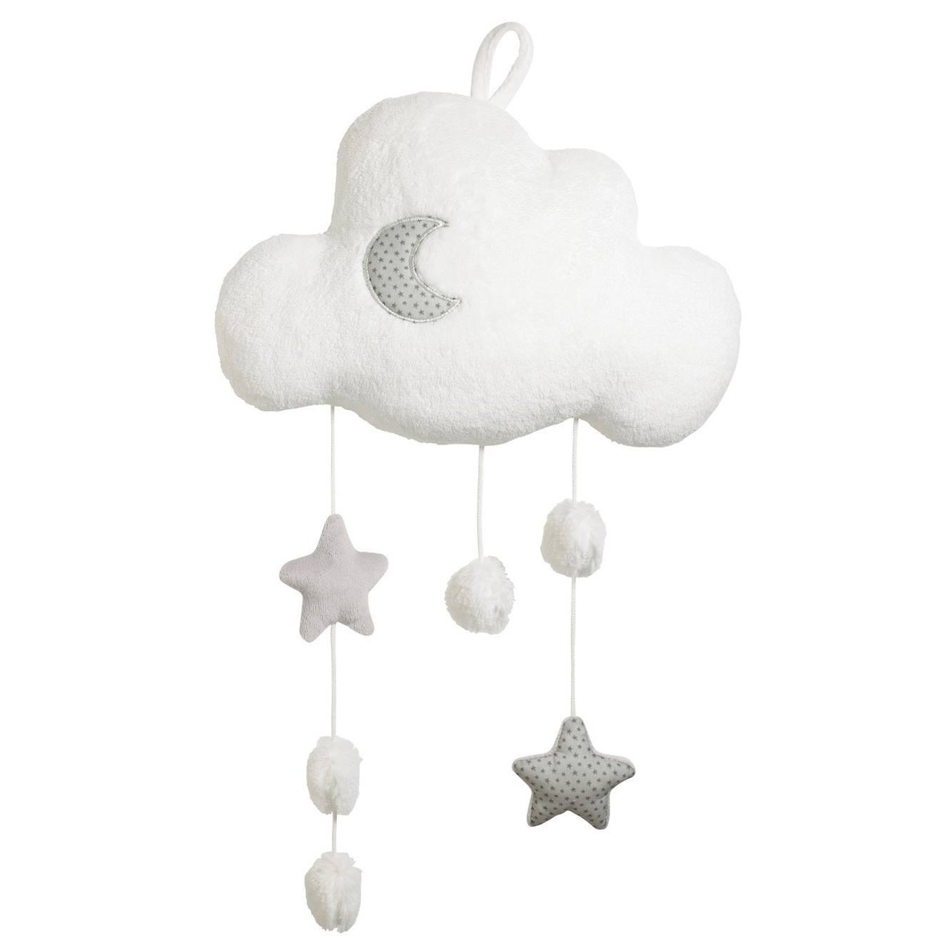 Suspension Décorative Murale Nuage En Polyester Blanc