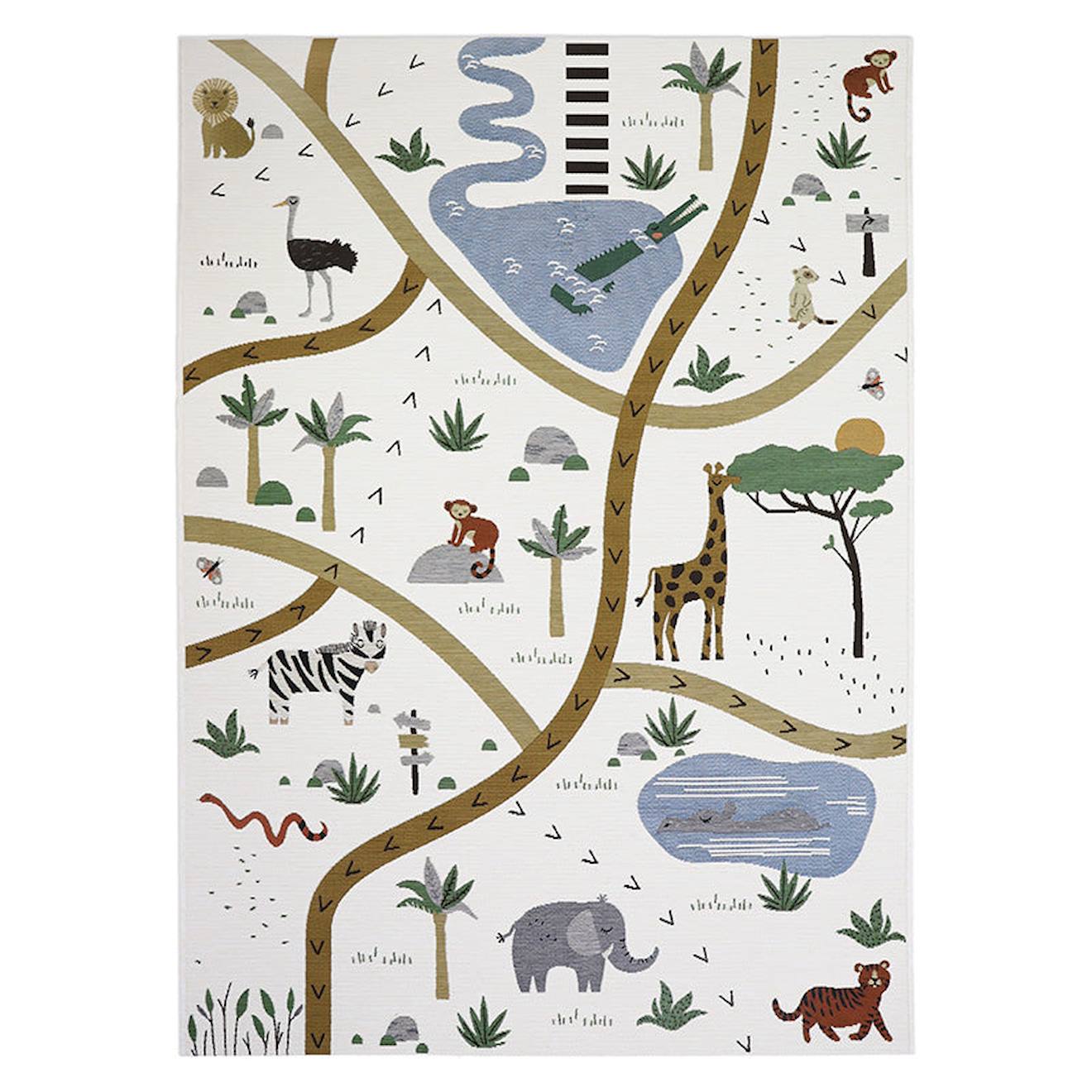 Nattiot - Tapis De Jeu Enfant Indoor & Outdoor Little Savannah Multicolore