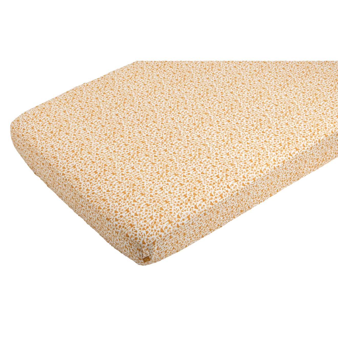 Lot De 2 Draps Housse En Coton Bio Jaune
