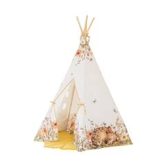 Jouet-Tente tipi avec tapis wildflowers en coton