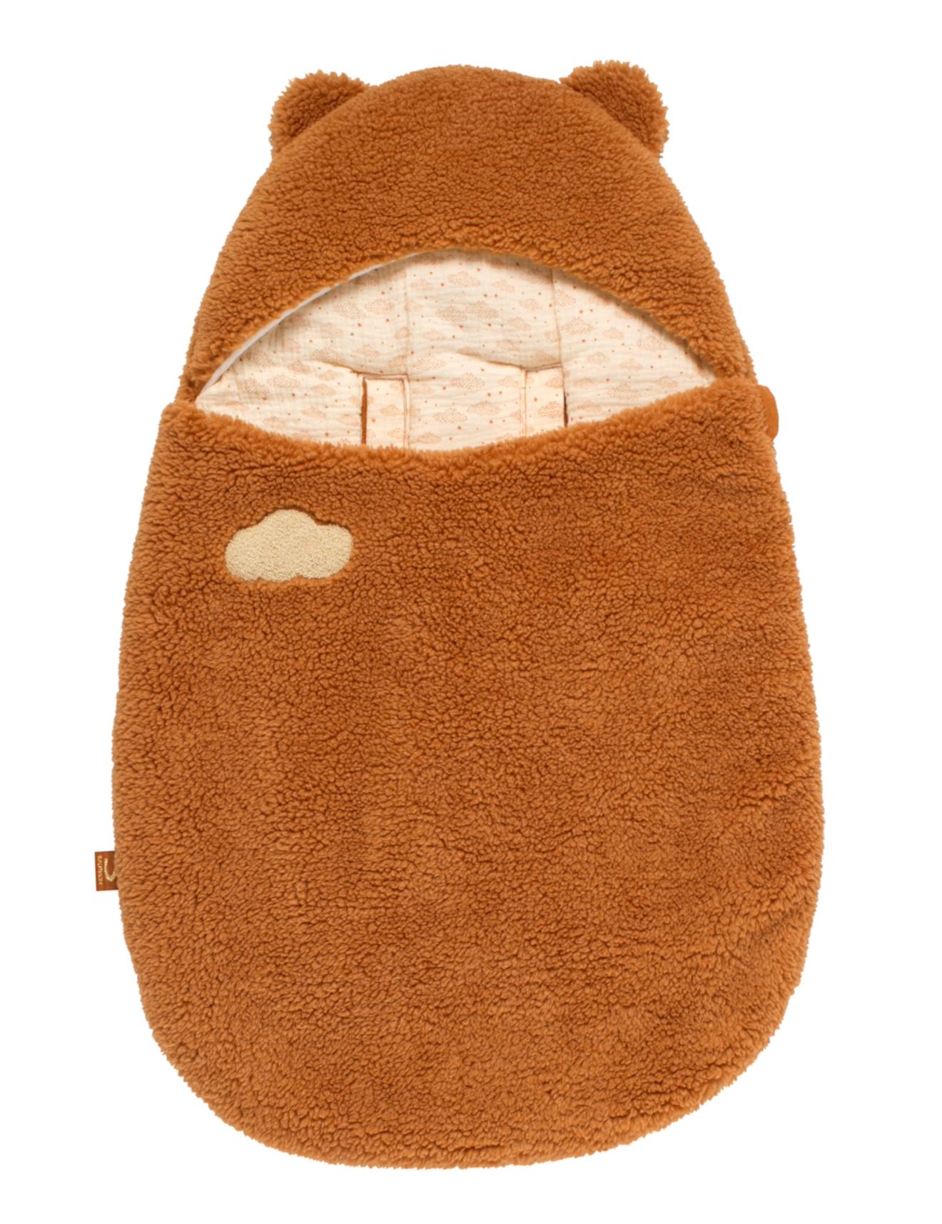 Nid D'ange Ourson En Sherpa 5 Attaches - Orsino Marron