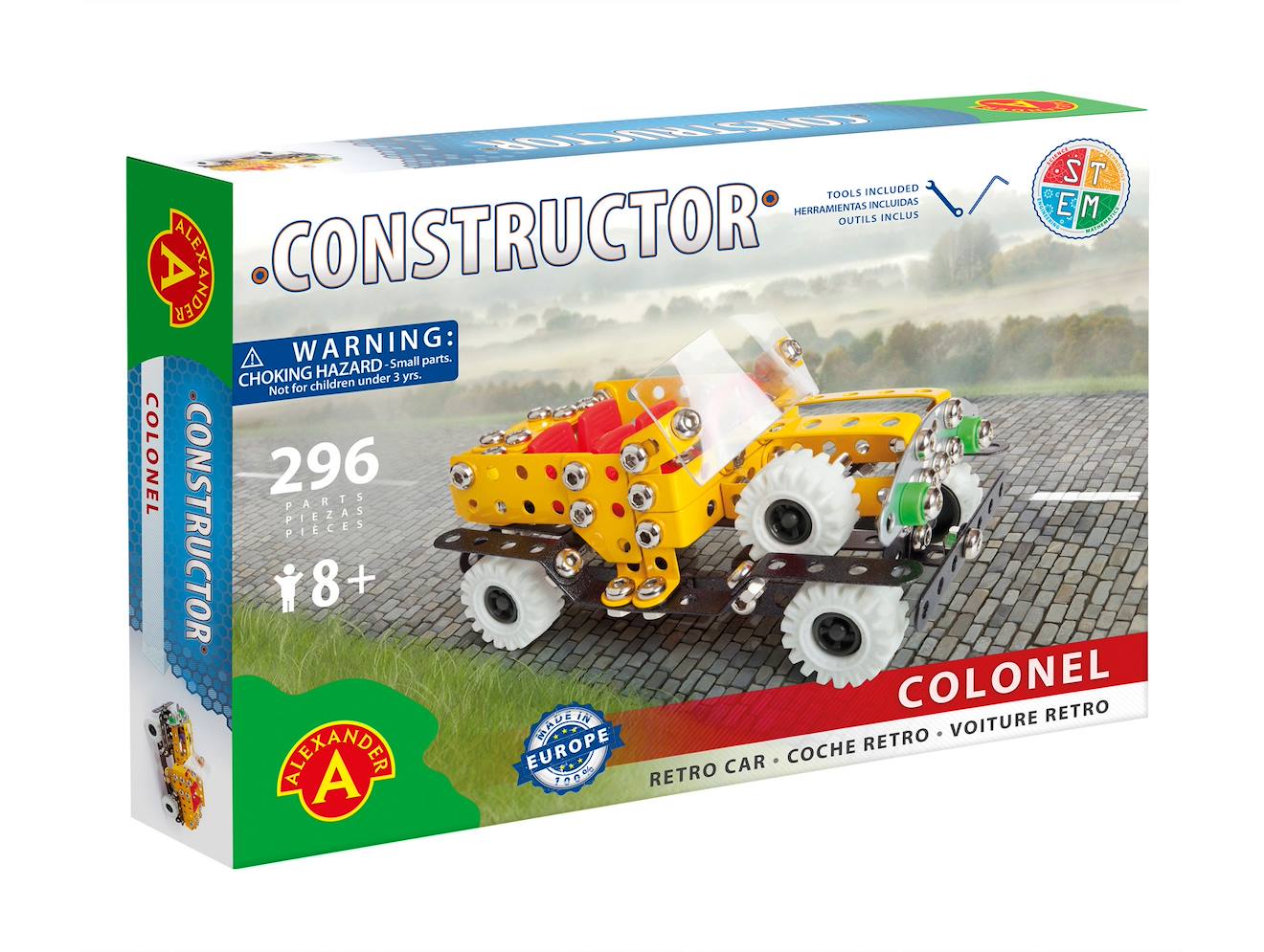 Constructor Colonel - Voiture Rétro Jaune