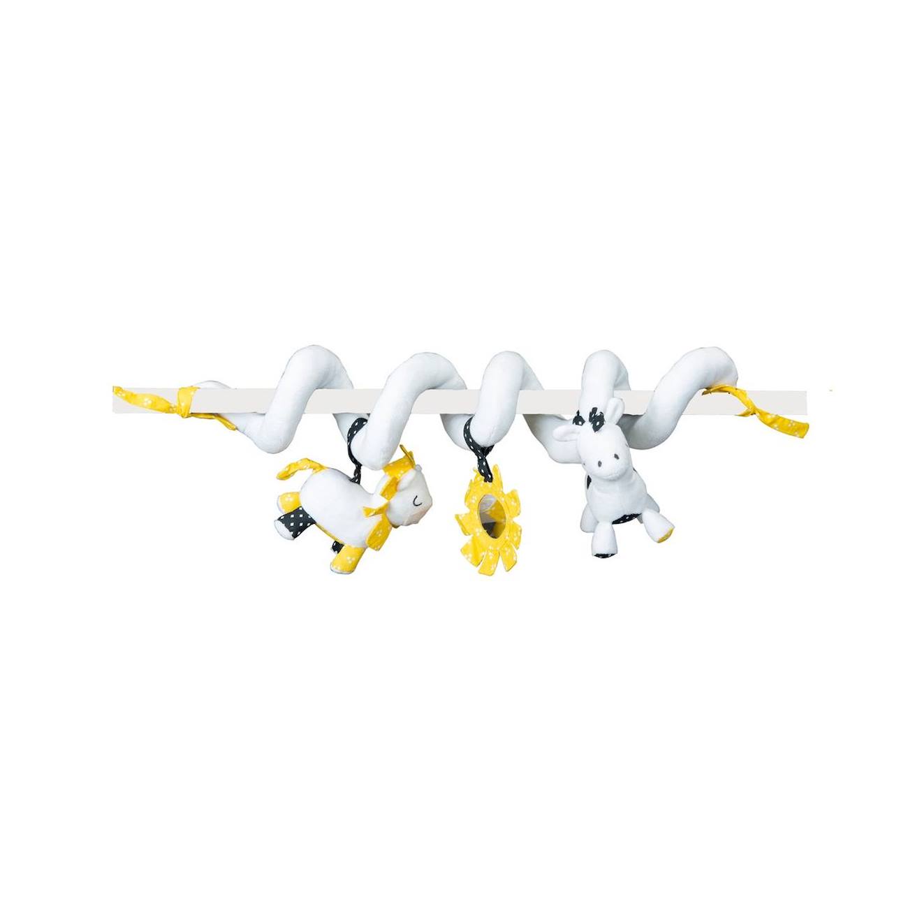 Spirale D'activites En Velours - Pluche Et Pompon Blanc