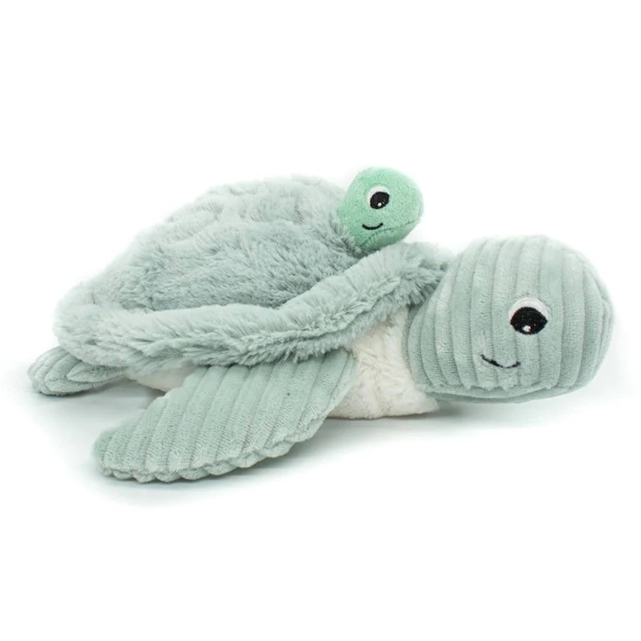 Peluche Maman Bébé Tortue Menthe Vert