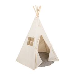 Jouet-Jeux d'imitation-Tente tipi avec tapis en coton