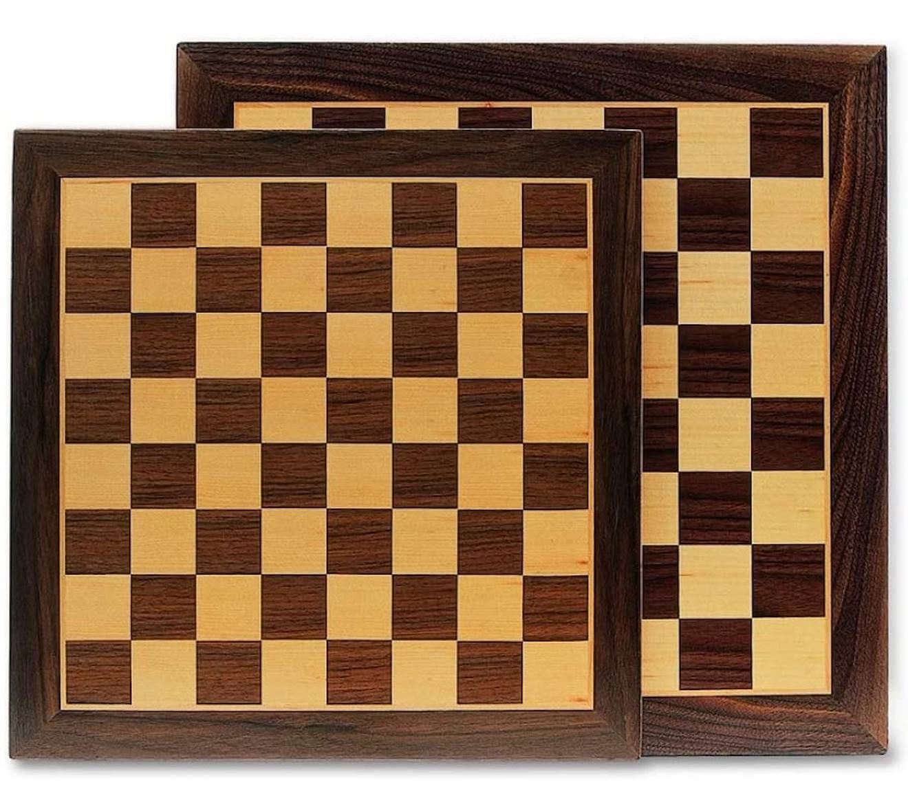 Echiquier En Marqueterie Marron