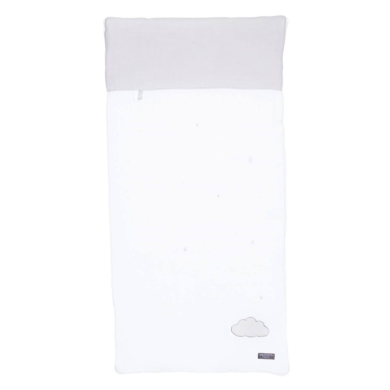 Edredon En Coton - Lily Blanc/gris