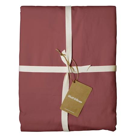 Drap-housse uni en coton, coton lavé Blanc+Bleu nuit+Bleu orage+Caramel+Chocolat+Lichen+Lie de vin+Lin+Miel+Nude+Terre cuite 19 - vertbaudet enfant 