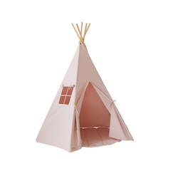 Jouet-Jeux d'imitation-Tente tipi avec tapis et en coton