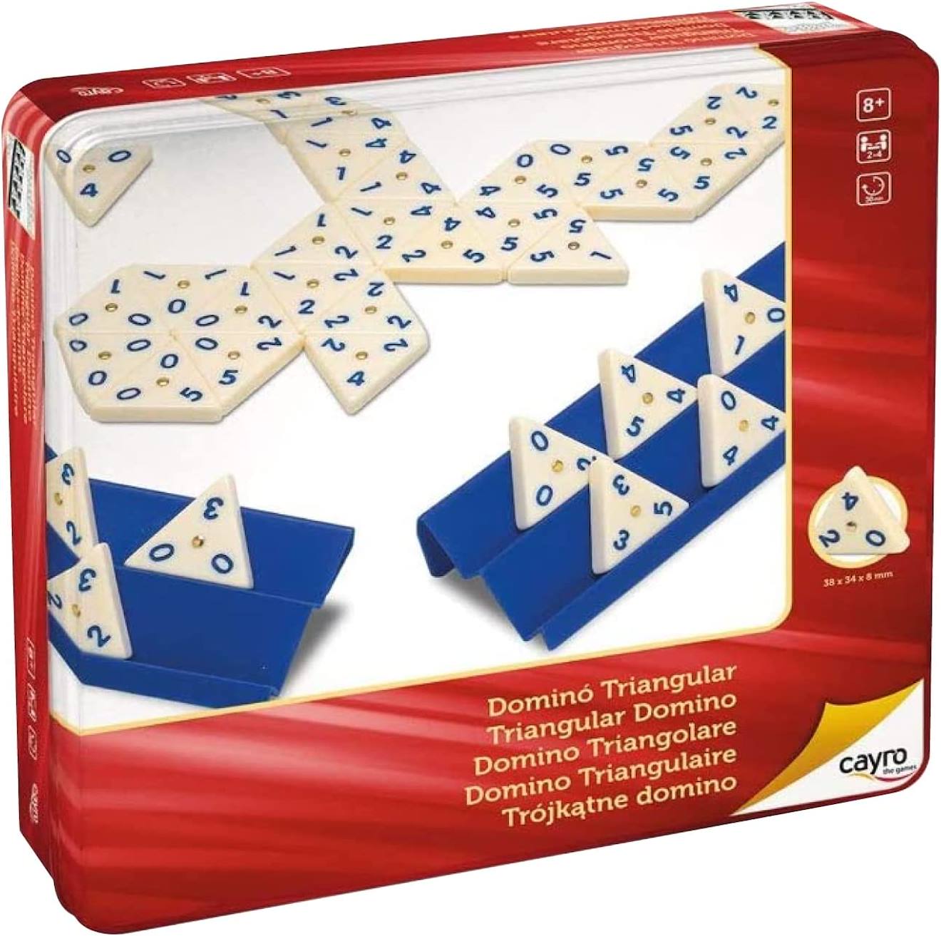 Dominos Triangulaires - Coffret Métal Beige