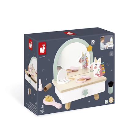 Coiffeuse de table en bois licorne Blanc 5 - vertbaudet enfant 