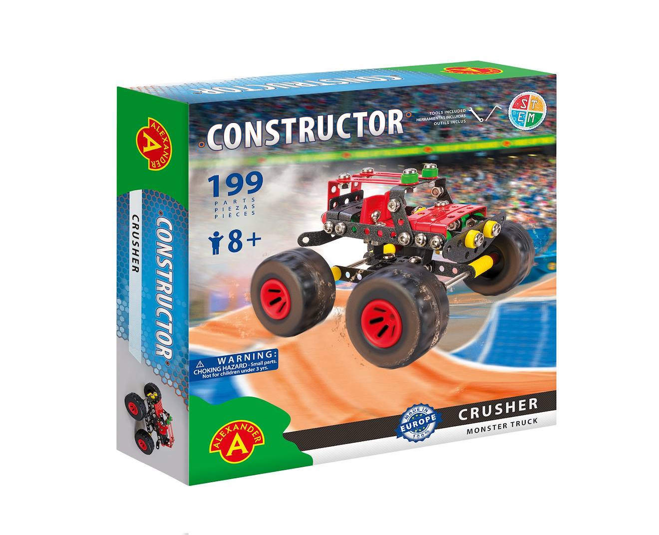 Constructor Crusher - Monster Truck Rouge