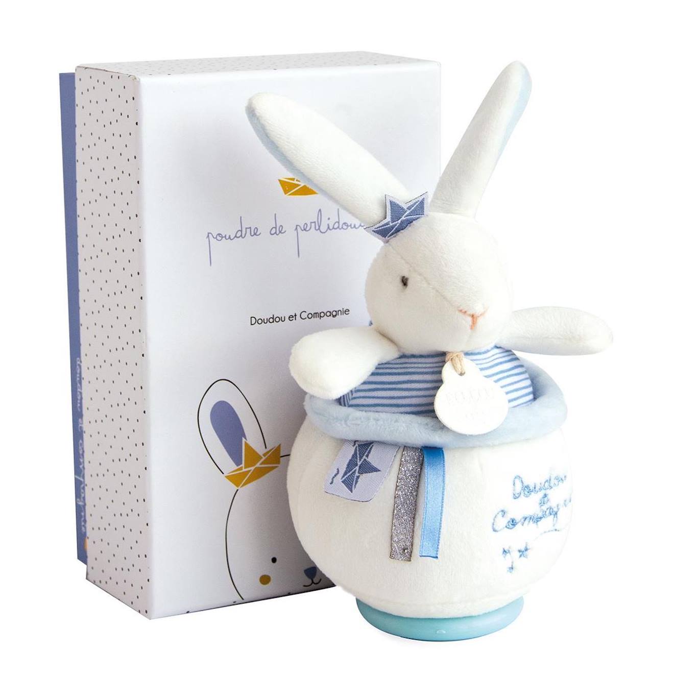 Boite À Musique Lapin Matelot Bleu