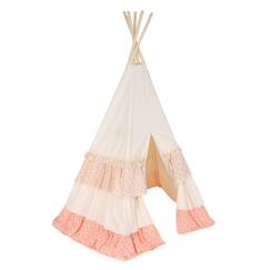 Jouet-Jeux d'imitation-Tente tipi avec volants en coton