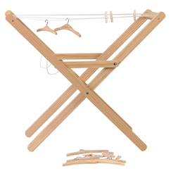 Jouet-Jeux d'imitation-Maison, bricolage et métiers-Étendoir avec pinces et cintres