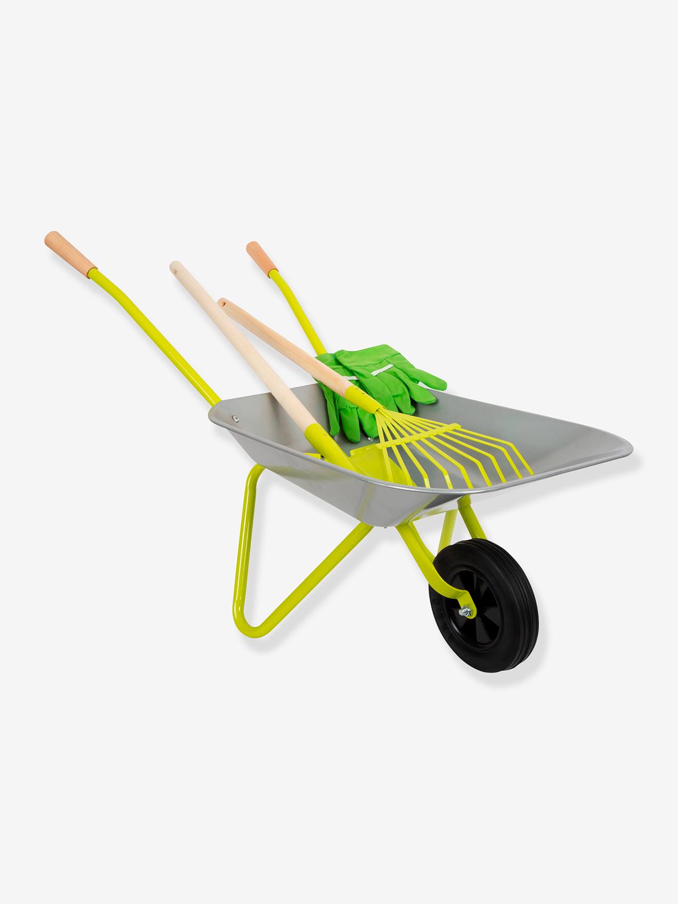 Brouette Et Outils De Jardin Pour Enfants Small Foot® En Métal, 4 Pièces Multicolore