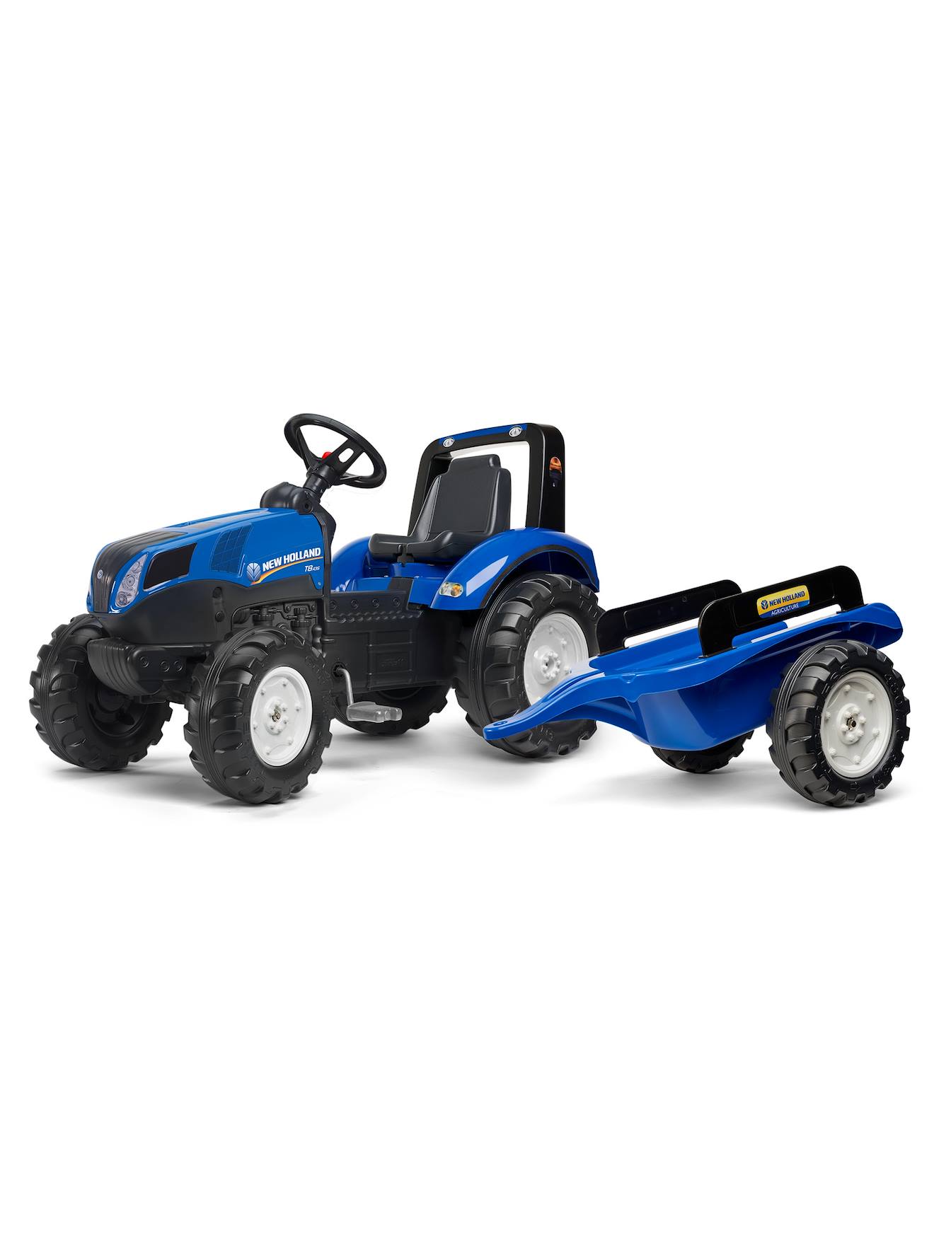 Tracteur À Pédales Avec Remorque Bleu New Holland